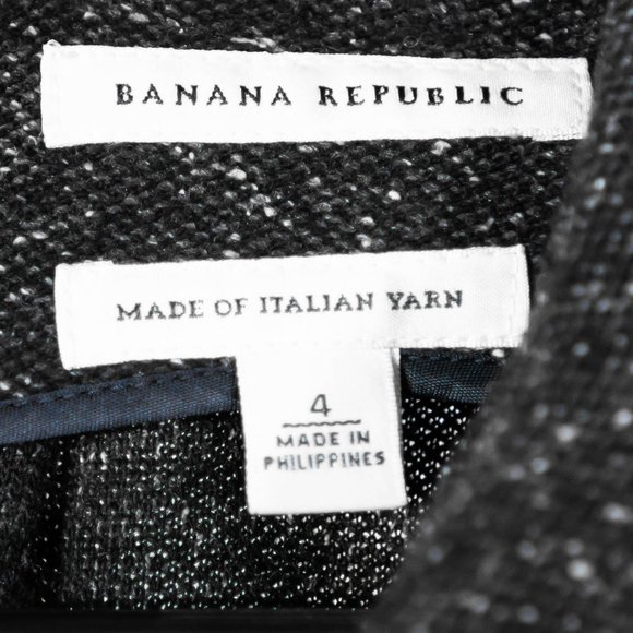 Banana Republic Women's Dress Gray Wool Blend Sleeveless Ruffle Italian Lined 4 - Picture 3 of 10